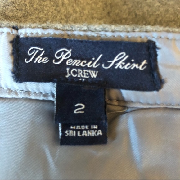 J. Crew Factory The Pencil Skirt Gray Wool Blend With Zipper Front - Picture 14 of 15